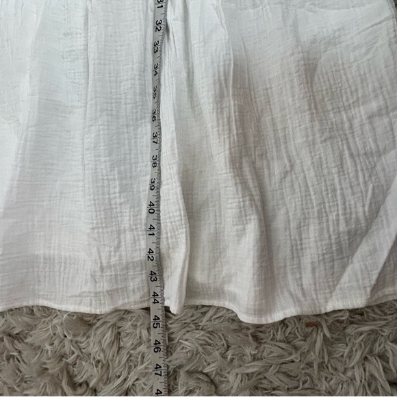 Frye & Co Gauze Textured White Tiered Sleeveless Dress. - Picture 11 of 11